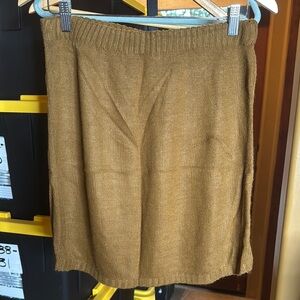 Vintage Prezzia Sportwear Internazionale Camel Brown Knit Skirt Size Medium